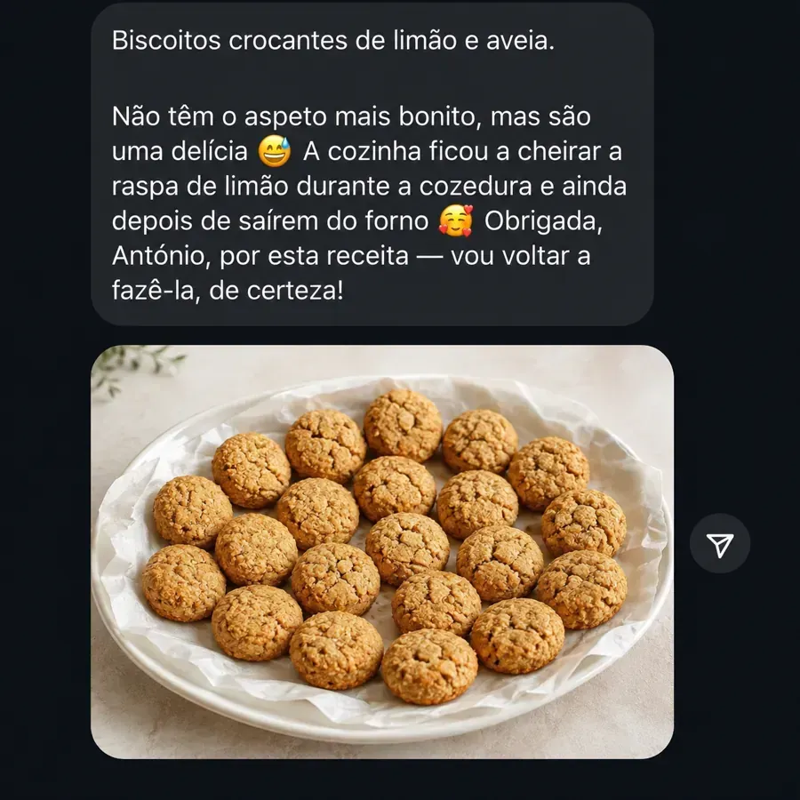 Mensagem real de uma cliente