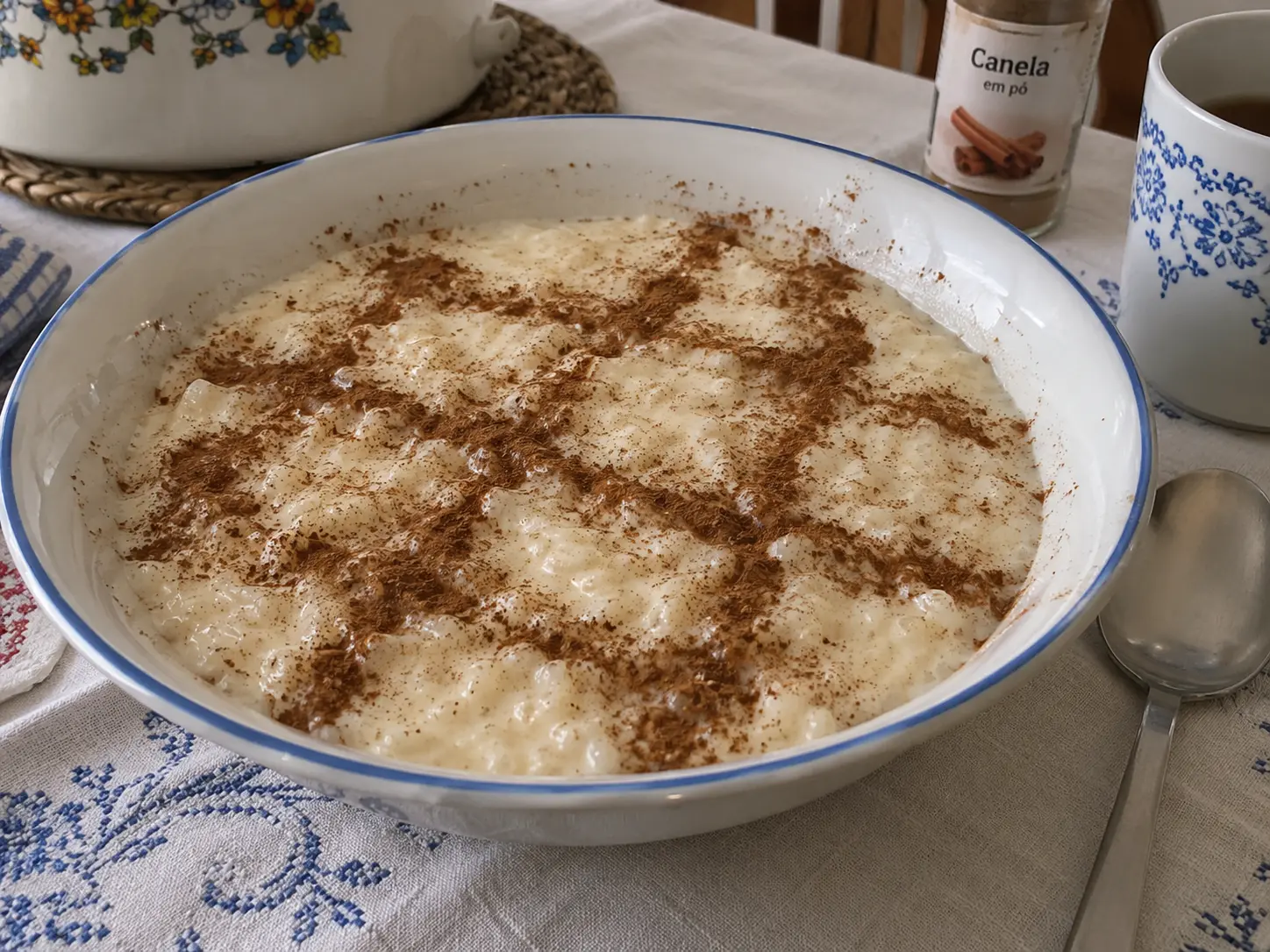 Arroz doce com canela