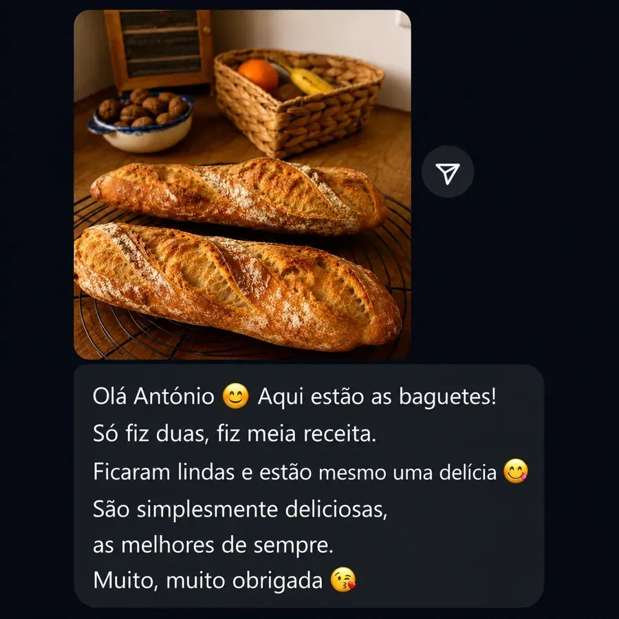 Mensagem real de uma cliente