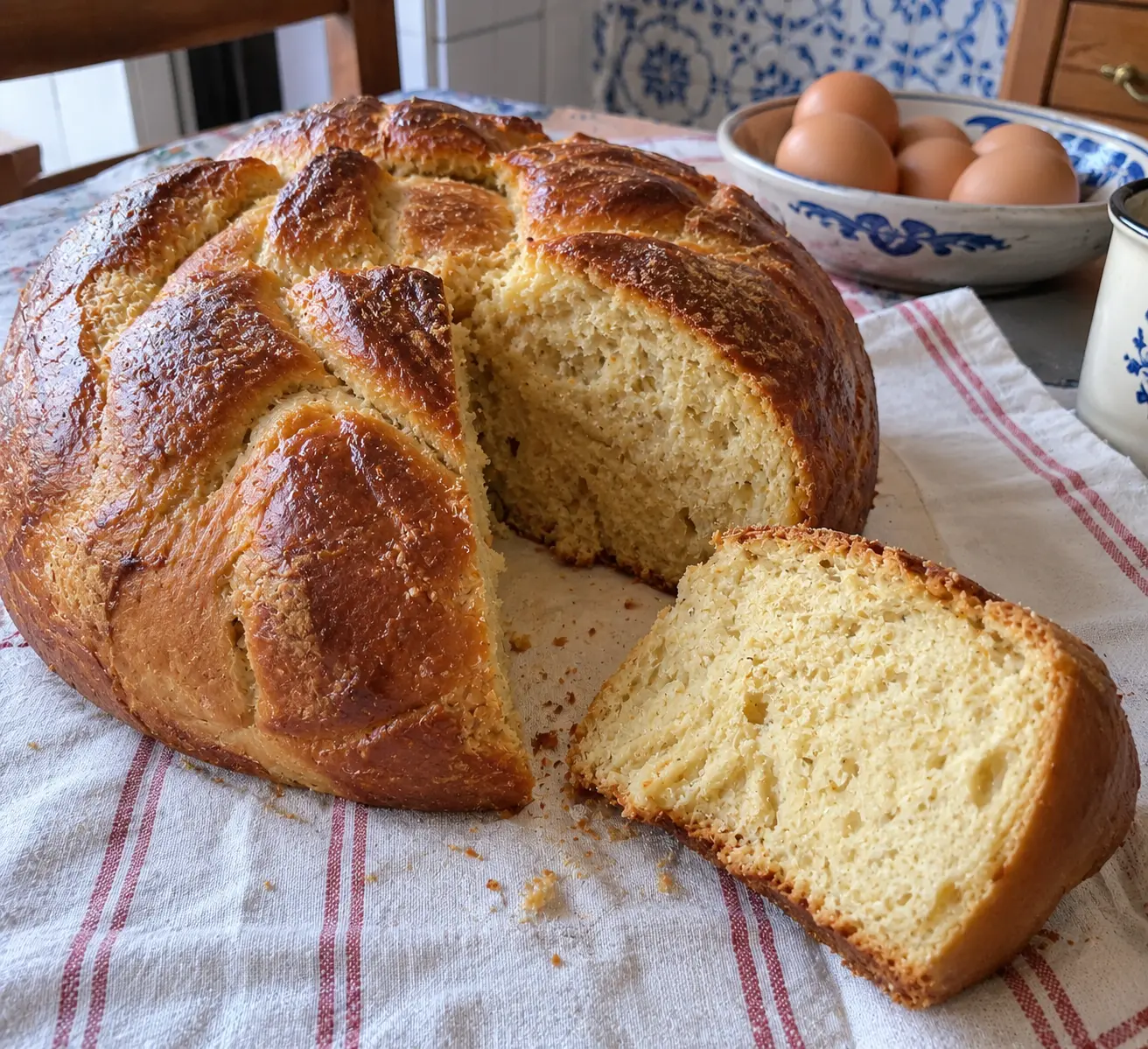 Pão caseiro fatiado
