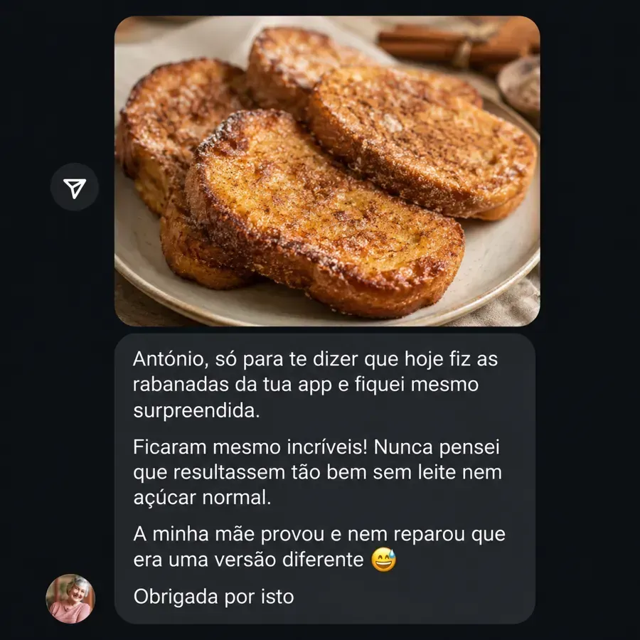 Mensagem real de uma cliente